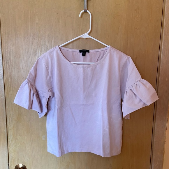J.Crew Ruffle Sleeve Top - Picture 2 of 8